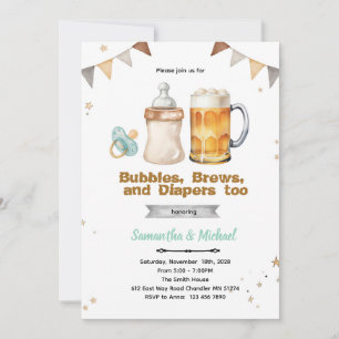 Beer Co Ed Baby Shower Invitation