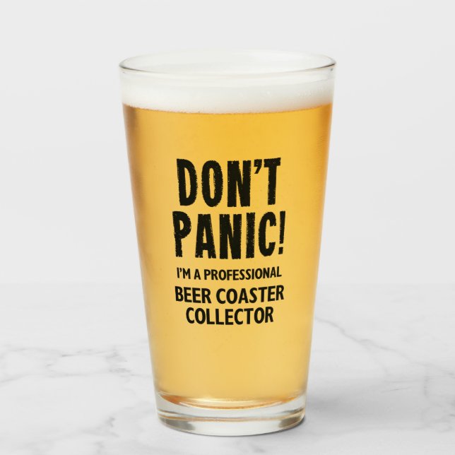 Beer Coaster Collector Glass (Front Filled)