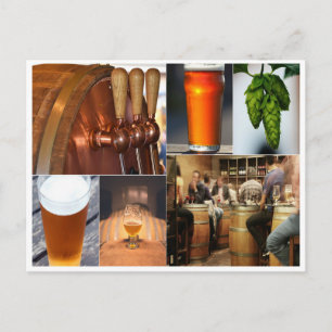 beer collage brewery pint ale brew stout postcard