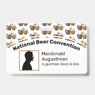 Beer Convention Delegate Photo Badge