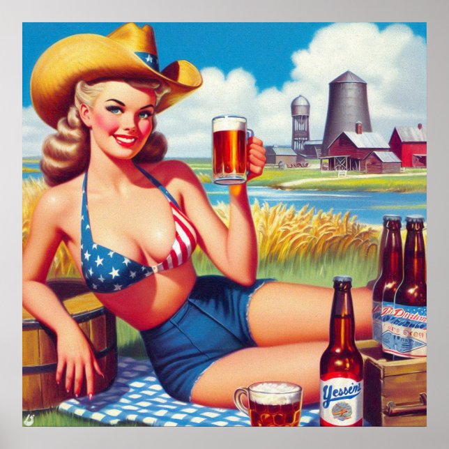 Beer Country Pin-up Poster (Front)