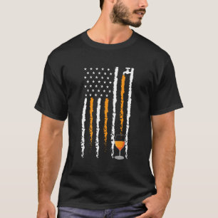 Beer Crafting Brewery Patriotic American Flag 4th  T-Shirt