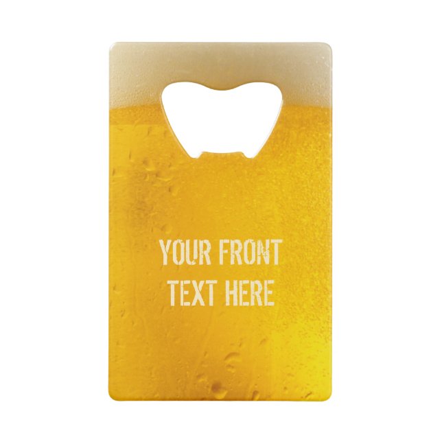 BEER custom bottle opener Wallet Bottle Opener (Front)