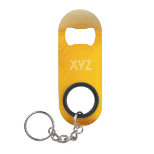 BEER custom monogram bottle opener Keychain Bottle Opener