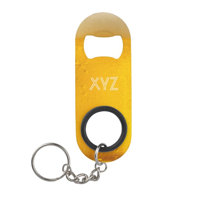BEER custom monogram bottle opener Keychain Bottle Opener (Front)