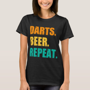 Beer Darts Beer Repeat Dart Player Darting Dartboa T-Shirt