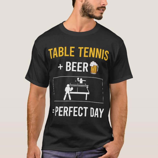 Beer Day Table Tennis Ping Pong T-Shirt (Front)