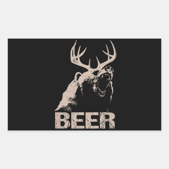 Beer Deer Bear Sticker (Front)