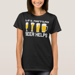 Beer Designs For Men Women Cerveza Drinkers Alcoho T-Shirt