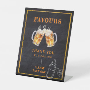 Beer Diaper Party Baby Shower Thank you Favour Pedestal Sign