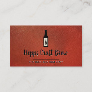 Beer Distillery   Liquor Store   Leather Business Card