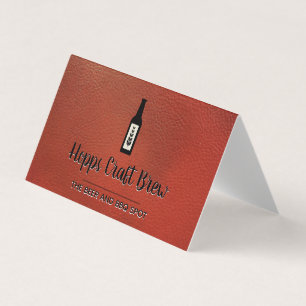 Beer Distillery   Liquor Store   Leather Business Card