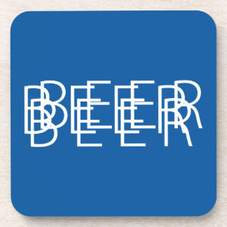 BEER Double Vision - Blue and White Coaster