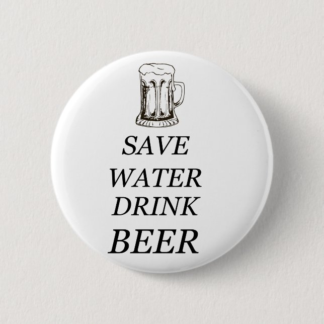 Beer Drink Food 2 Inch Round Button (Front)