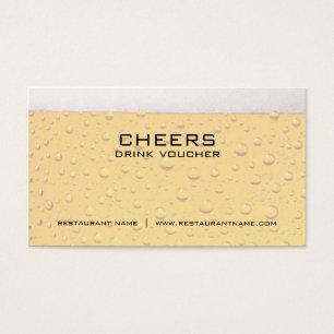 Beer Drink Voucher and Coupon Cards