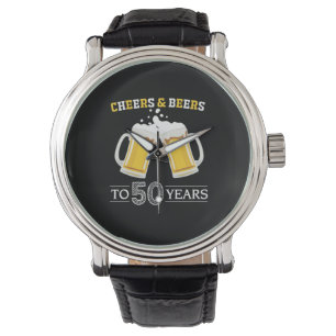 Beer Drinker Cheers and Beers to 50 Years Birthday Watch