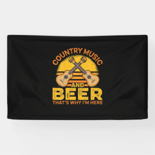 Beer Drinker Country Music And Beer Birthday Banner