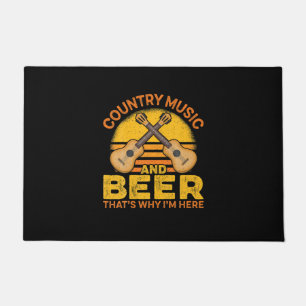 Beer Drinker Country Music And Beer Birthday Doormat