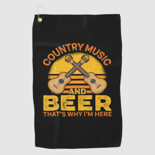 Beer Drinker Country Music And Beer Birthday Golf Towel