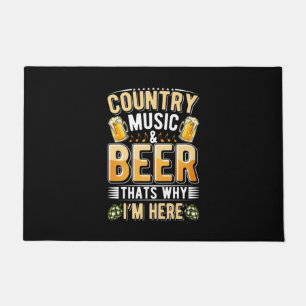 Beer Drinker Country Music Beer Drinking Birthday Doormat