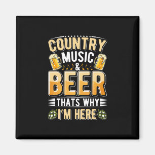 Beer Drinker Country Music Beer Drinking Birthday Magnet
