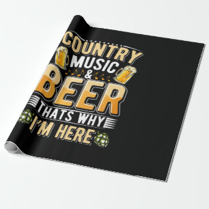Beer Drinker Country Music Beer Drinking Birthday Wrapping Paper