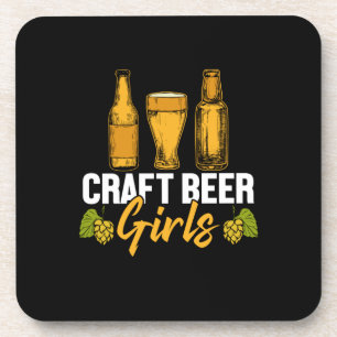 Beer Drinker Craft Beer Girls Birthday Coaster