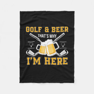 Beer Drinker Golf And Beer Birthday Fleece Blanket