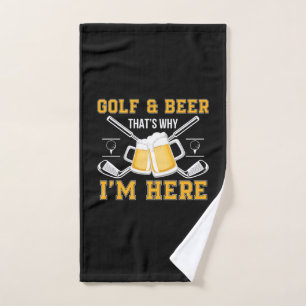 Beer Drinker Golf And Beer Birthday Hand Towel