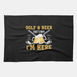 Beer Drinker Golf And Beer Birthday Kitchen Towel