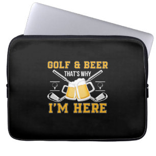 Beer Drinker Golf And Beer Birthday Laptop Sleeve