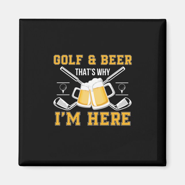 Beer Drinker Golf And Beer Birthday Magnet (Front)