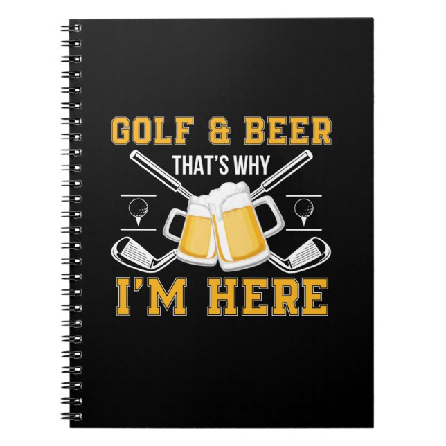 Beer Drinker Golf And Beer Birthday Notebook (Front)