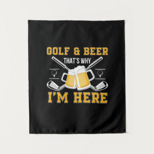 Beer Drinker Golf And Beer Birthday Tapestry