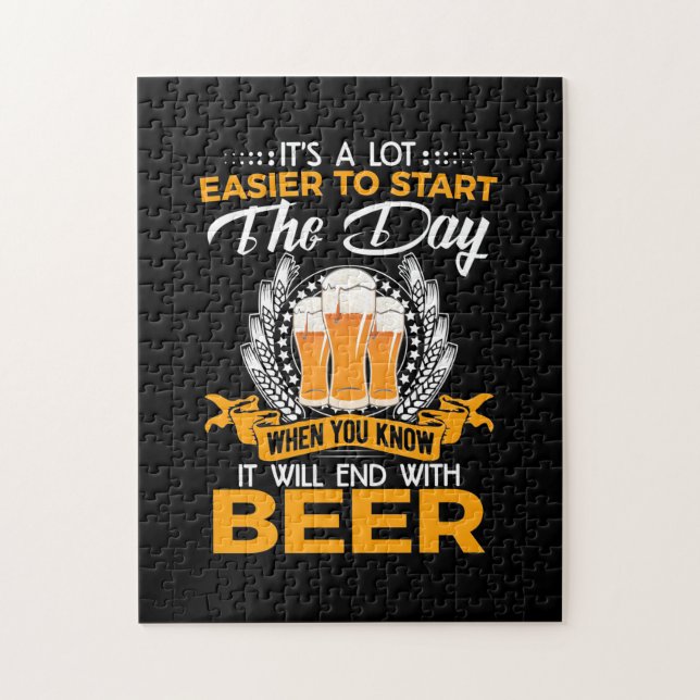 Beer Drinker It Will End With Beer Jigsaw Puzzle (Vertical)