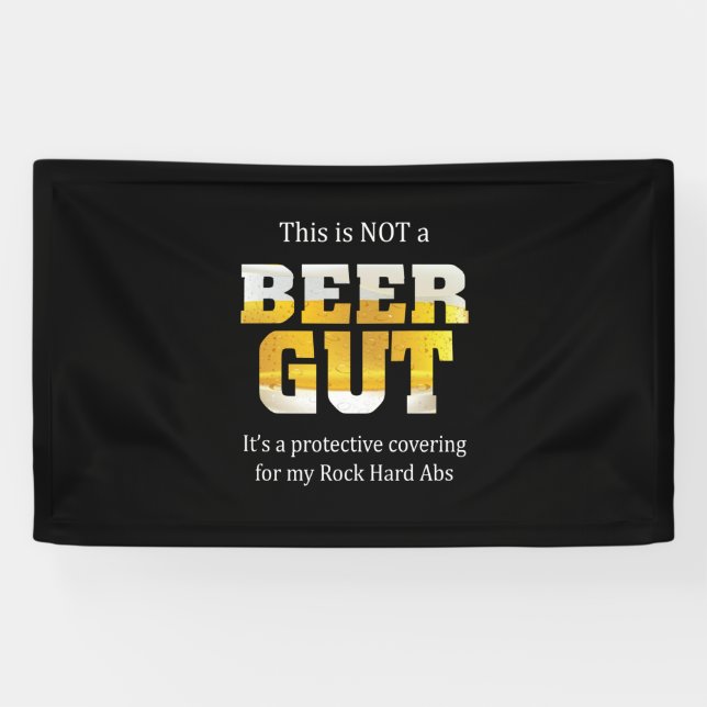 Beer Drinker Not a BEER GUT Birthday Banner (Horizontal)