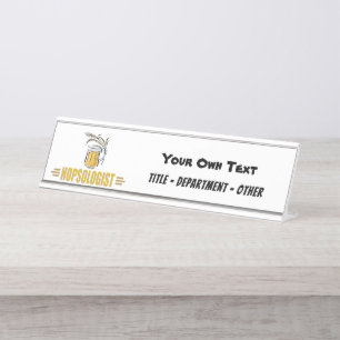 Beer Drinkers Personalized Desk Name Plate