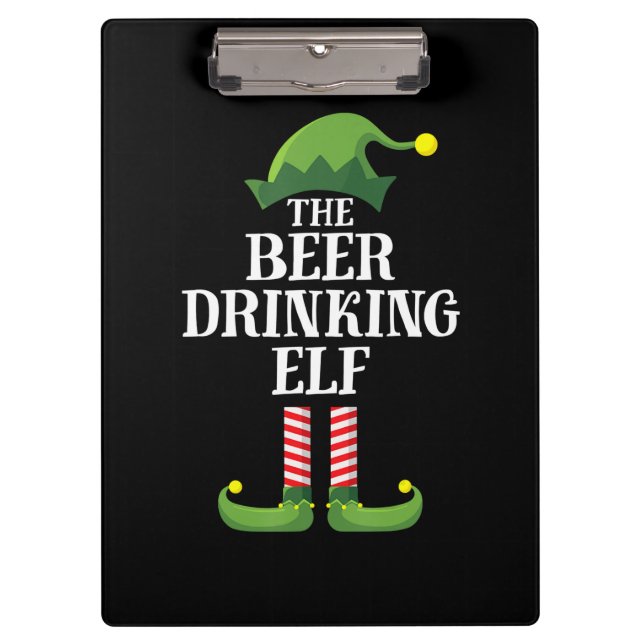 Beer Drinking Christmas Birthday Clipboard (Front)