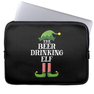 Beer Drinking Christmas Birthday Laptop Sleeve