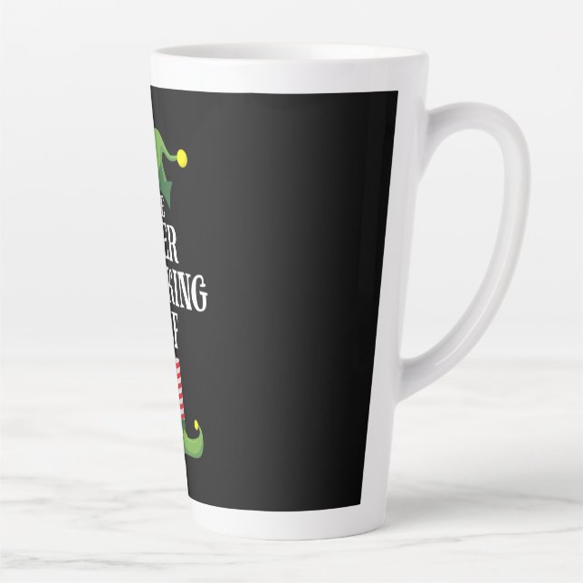 Beer Drinking Christmas Birthday Latte Mug (Right)