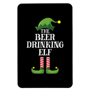 Beer Drinking Christmas Birthday Magnet