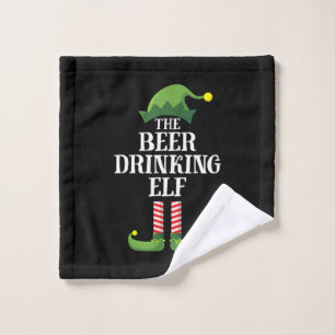 Beer Drinking Christmas Birthday Wash Cloth