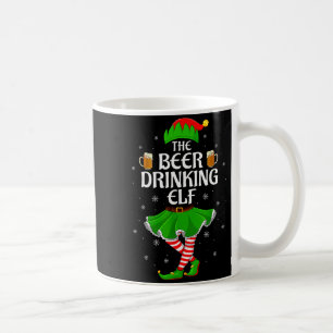 Beer Drinking Elf Christmas Family Girl Women Elf  Coffee Mug