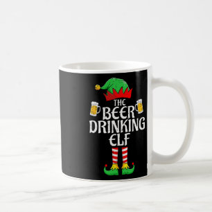 Beer Drinking Elf Matching Family Group Christmas  Coffee Mug