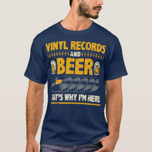 Beer Drinking Funny Vinyl Records T-Shirt