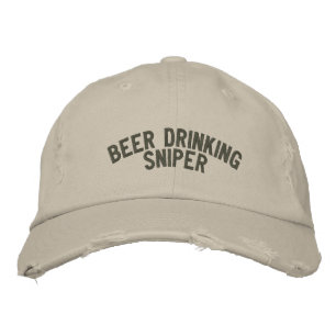 Beer Drinking Sniper Embroidered Hat