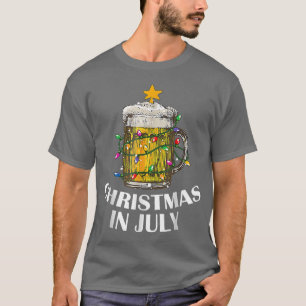 Beer Drinks Funny Xmas Tree Lights Summer Christma T-Shirt