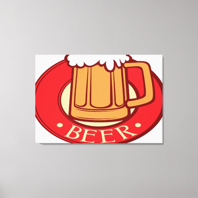 Beer Emblem  Canvas Print (Front)