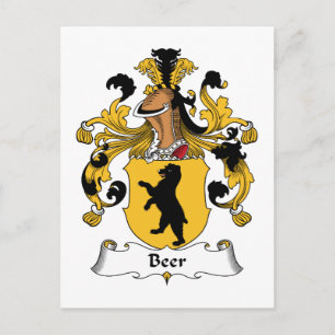 Beer Family Crest Postcard
