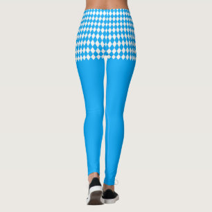 Beer Festival Bavarian Flag Pattern Oktoberfest Leggings